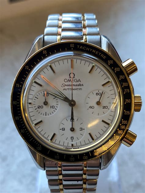 omega speedmaster reduced white|omega speedmaster reduced bezel.